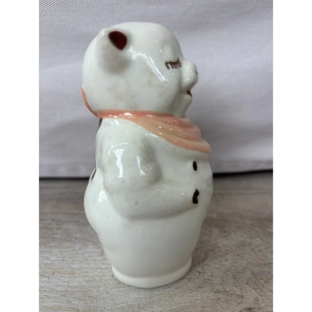 Vintage Shawnee Smiley Pig 5 Inch Single Shaker Farmhouse Kitsch Pottery 40s 50s - Picture 8 of 11